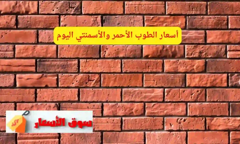 أسعار الطوب الأحمر والأسمنتي اليوم